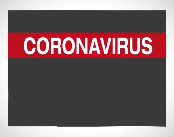 Colorado Usa Federal State Map Coronavirus Warning Illustration — Stock Vector