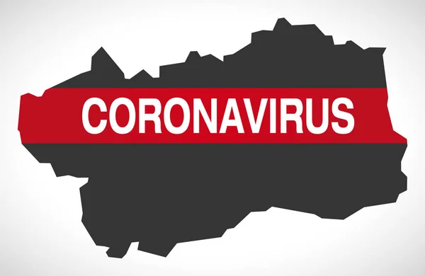 Aosta Valley Italien Region Karta Med Coronavirus Varning Illustration — Stock vektor