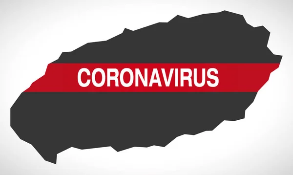 Jeju Sydkorea Provinskarta Med Coronavirus Varning Illustration — Stock vektor