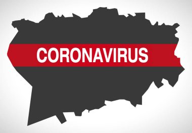 Antrim ve Newtown Abbey NORTHERN IRELAND bölge haritası ve Coronavirus uyarısı