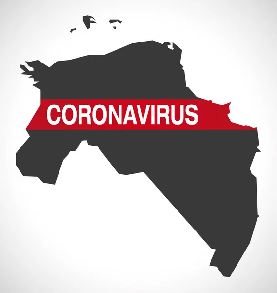 Coronavirus Uyarı Illüstrasyonlu Groningen Netherlands Eyalet Haritası — Stok Vektör