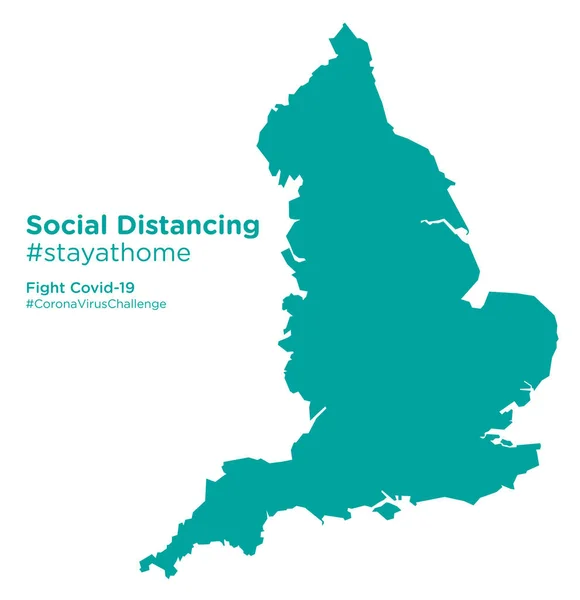 Sosyal Mesafeli İngiltere haritası # Kal etiketi