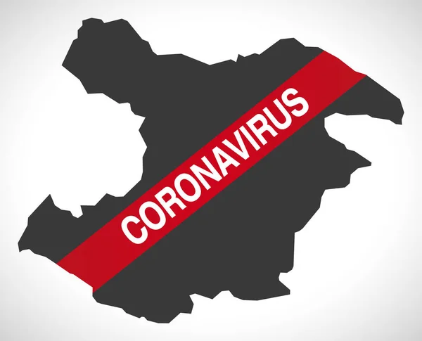 Qazvin Iran Province Map Coronavirus Warning Illustration — Stock Vector