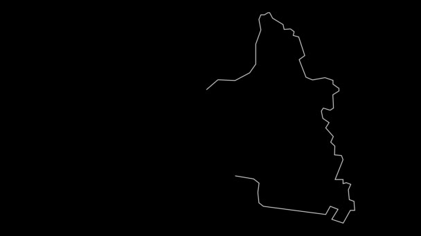 Eastern Anatolia Turkey Region Map Outline Animation — Stock Video