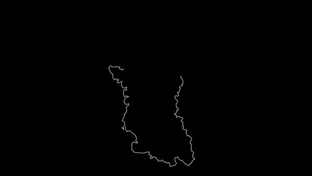 Perak Malaysia Map Outline Animation — 图库视频影像