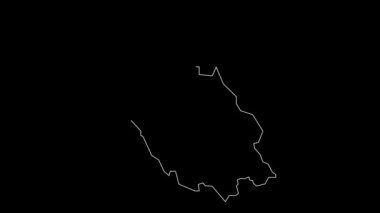 Dalarna İsveç haritası animasyon çizimi