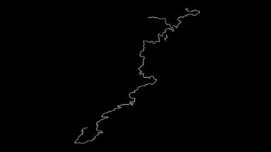 Gotland İsveç haritası animasyon çizimi