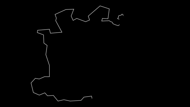 Анимированная Карта Антверпена — стоковое видео