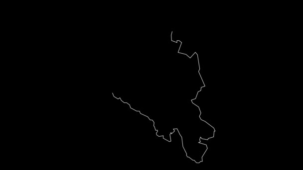 Oppland Norway Map Outline Animation — Stock Video
