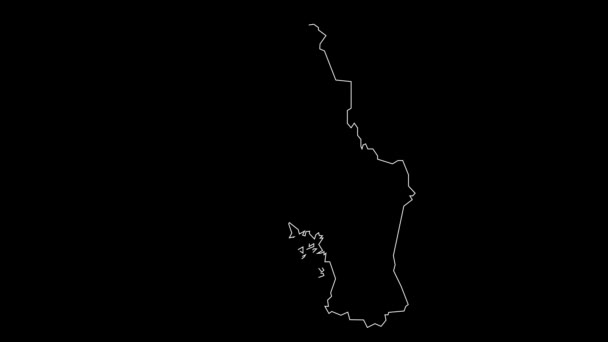 オスロノルウェー地図アウトラインアニメーション — ストック動画
