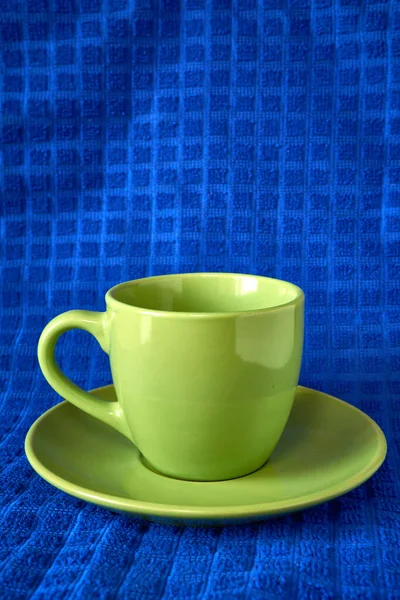 Кофейная Чашка Синем Фоне — стоковое фото