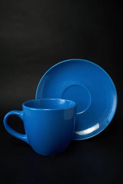 Açık Mavi Fincan Çay Tabağı — Stok fotoğraf