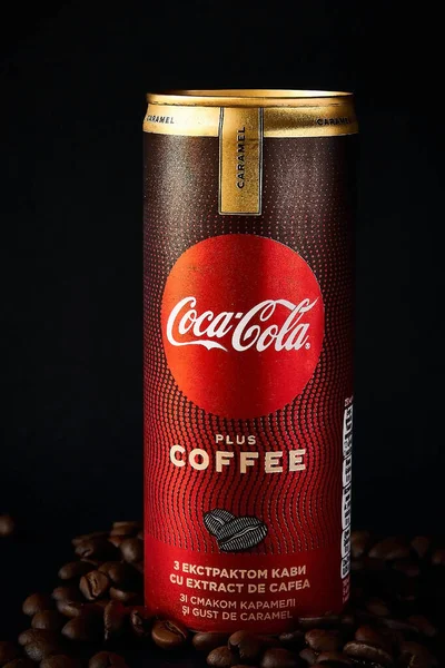 Pić Coca Colę Ekstraktem Kawy Smaku Karmelu Artykuł — Zdjęcie stockowe