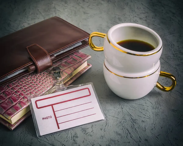 Boeken, business, koffie — Stockfoto