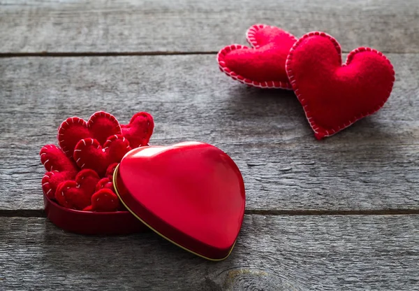 Holiday valentine red hearts — Stock Photo, Image