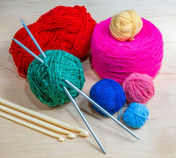 Wool balls for knitting — Stock Photo, Image