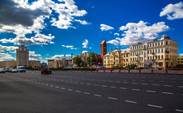 Minsk, Belarus, Independence Square — Stok Foto