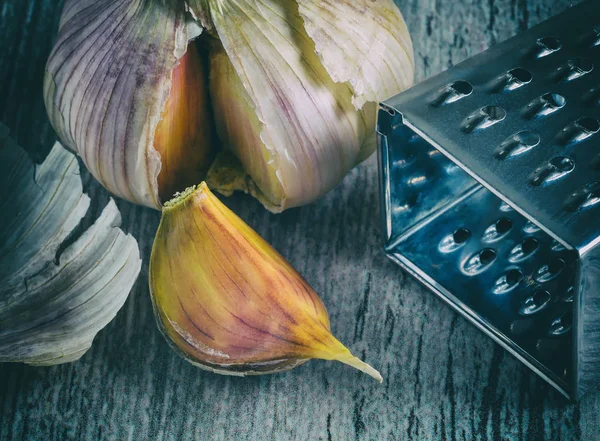 Garlic. top view — Stock Photo, Image