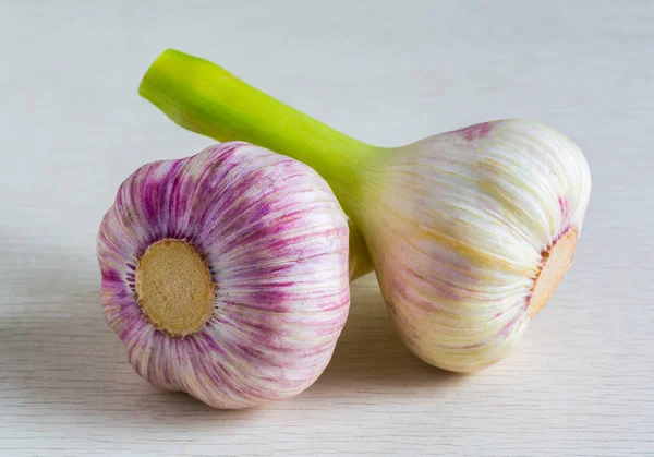Ripe garlic, macro — Stock Photo, Image
