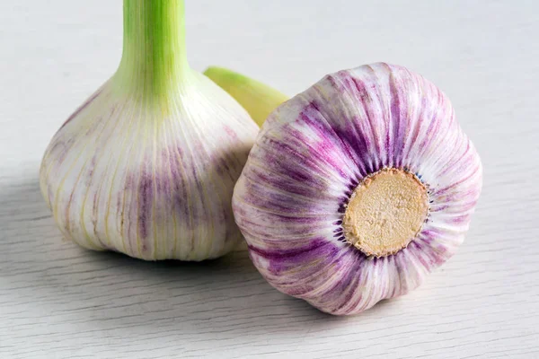 Ripe garlic, macro — Stock Photo, Image