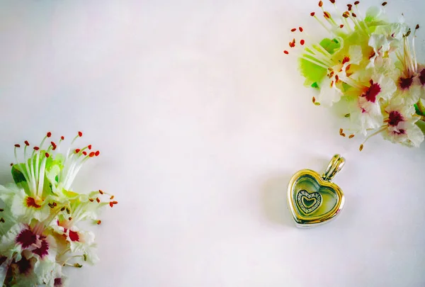 Joyas de mujer, el símbolo del corazón — Foto de Stock