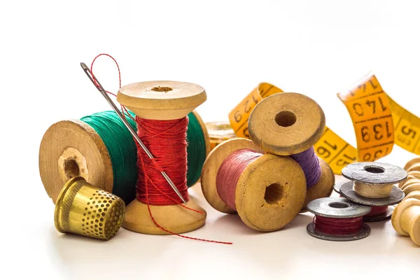 Hilos de coser, bobinas — Foto de Stock
