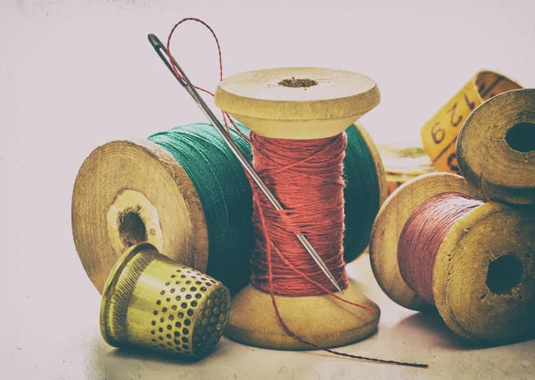 Hilos de coser, bobinas — Foto de Stock