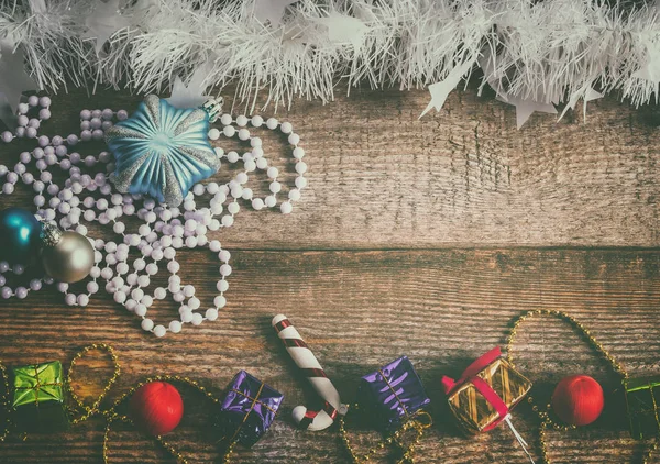 Geschenkdozen, kerstspeelgoed — Stockfoto