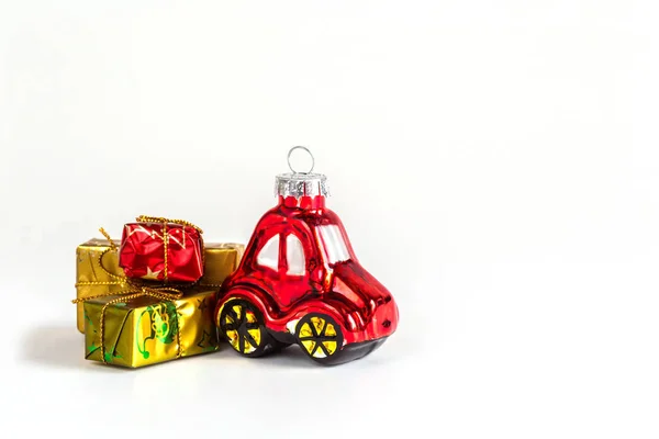 Miniatuur auto, Kerstmis — Stockfoto