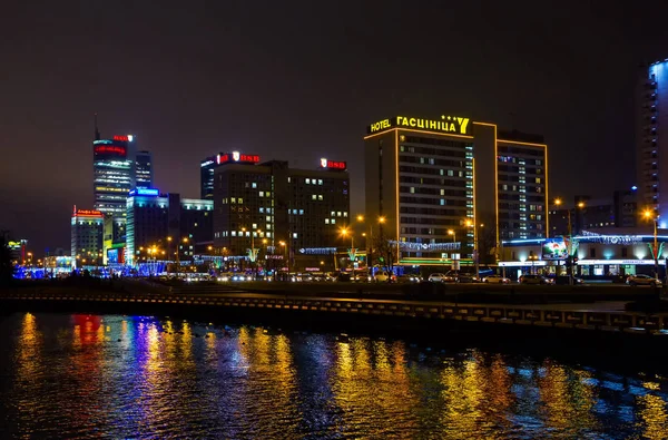 Cidade noturna Minsk — Fotografia de Stock