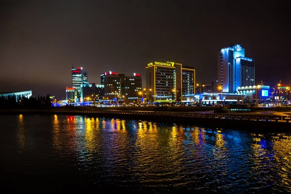 Città di notte Minsk — Foto Stock