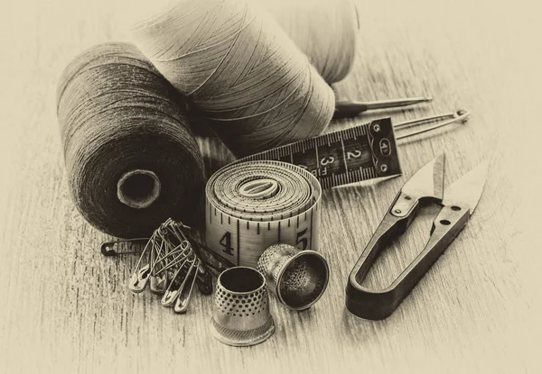缝纫工具裁缝. — 图库照片