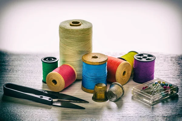 The concept of sewing fittings — Stock Photo, Image