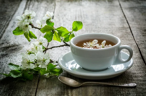 Tasse Thé Pissenlit Sain Sur Fond Blanc Boisson Thérapeutique Phytothérapie — Photo