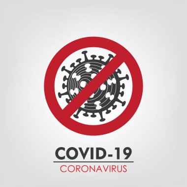 Karantina Coronavirus COVID-19, Beyaz Arkaplanda izole edildi. Vektör İllüstrasyonu