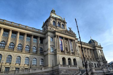 Prag, Çek Cumhuriyeti-17 Mart: Wenceslas Meydanı 'ndaki Ulusal Müze.
