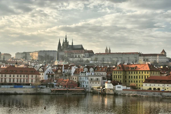 Прага Чехия Марта 2020 Года Панорамный Вид Пражский Град Старый — стоковое фото