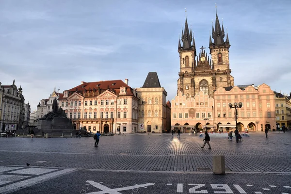 Прага Чехия Марта 2020 Года Тынская Церковь Площади Старого Города — стоковое фото