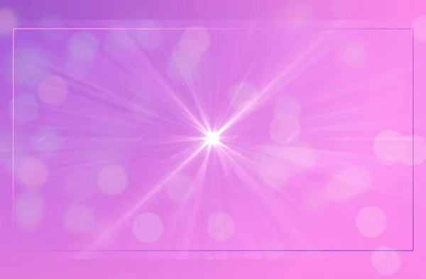 Elegant Festive Abstract Bokeh Purple Background Shiny Sun Rays Rectangle — стокове фото