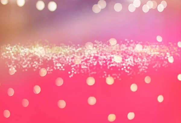 Abstract Golden Bokeh Small Bokeh Line Centre Blurry Pink Gradient — Stock Photo, Image