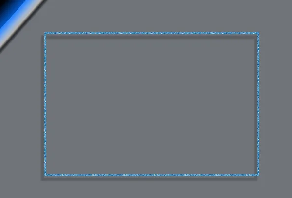 非常に現代的できれいなエレガントなグレーグラデーションの背景に空の長方形ボックスブルーパターンフレーム 写真フレーム ビジネス アルバム 壁のフレーム 引用テキスト 招待カードのために — ストック写真