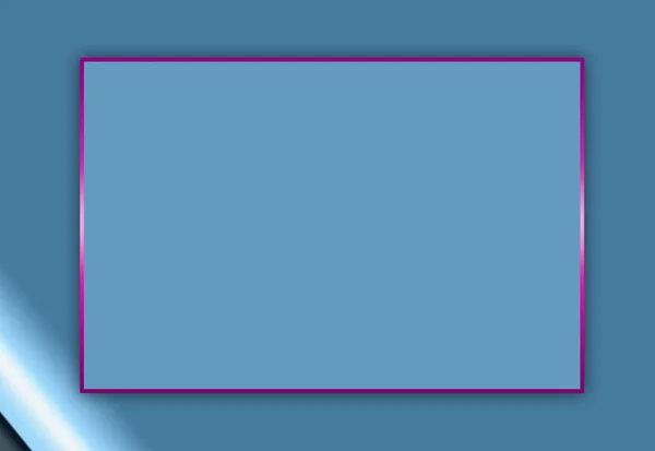 Caixa Retângulo Vazia Moldura Roxa Fundo Gradiente Azul Elegante Muito — Fotografia de Stock