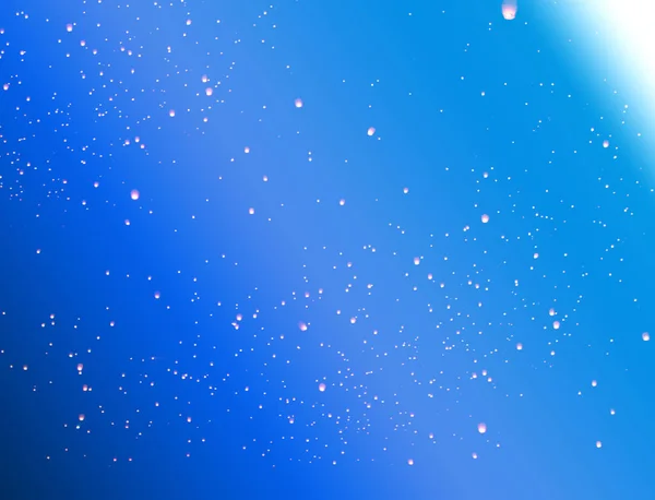 Abstrakte Kleine Laternen Auf Modernen Blauen Farbverlauf Himmel Hintergrund Für — Stockfoto
