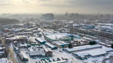 Hava anketi: Kentsel manzara sanayi bölgesi, Yekaterinburg, Rusya