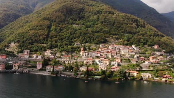 Villa Regina Teodolinda Como Gölü Kıyısında Laglio Kasabasında Yer Alır — Stok video