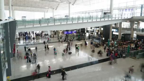Vídeo Multidão Terminal Aeroporto — Vídeo de Stock
