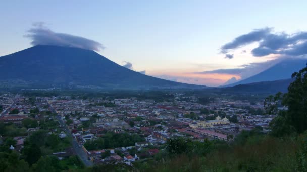 Антигуа Город Гватемала Timelapse — стоковое видео