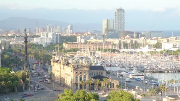 Vídeo Barcelona Porto Marina — Vídeo de Stock