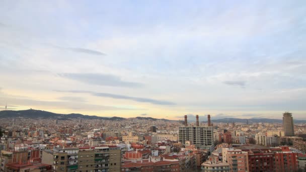 Video Von Der Skyline Von Barcelona — Stockvideo