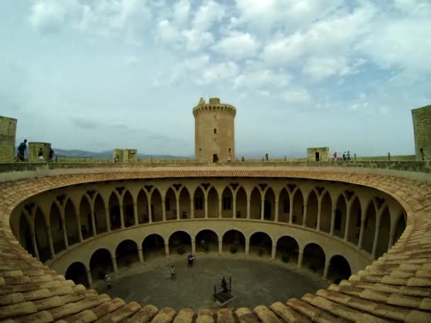 Lapso Tempo Castelo Gótico Circular — Vídeo de Stock